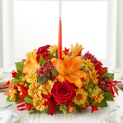 Autumn's Embrace Centerpiece –  Greenery Plus Florist, Monroe NY