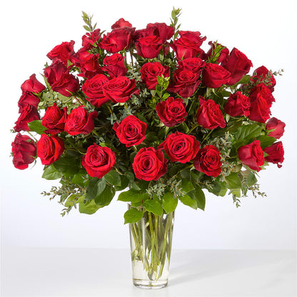 Forever Yours Fifty Stem Red Rose Bouquet –  Greenery Plus Florist, Monroe NY
